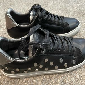 Zadig and Voltaire leather skull sneakers size 39